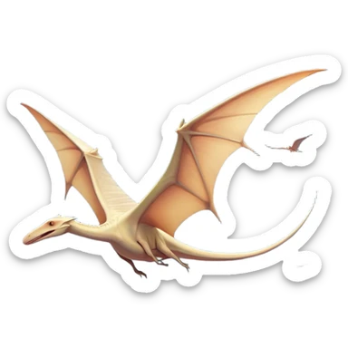 Beautiful and Majestic Pterodactyl Portrait Emoji, Head and body rendered in serene repose with a gentle, content smile, showcasing a slender, aerodynamic form with expansive wings gently folded and eyes softly closed in tranquil slumber, Simplified yet exquisitely endearing features, highly detailed, glowing with a soft, drowsy celestial light, high shine, relaxed and utterly majestic, stylized with an air of timeless aerial splendor, soft glowing outline, capturing the essence of a beautiful and majestic Pterodactyl that embodies the pure grace of prehistoric flight! sticker