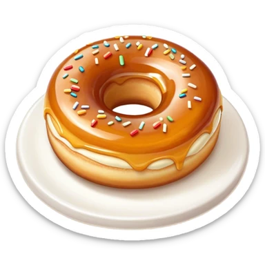 creme brulee gourmet donut, cinematic sticker