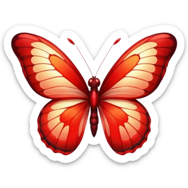 UNA BUTTERFLY RED FANTASY, PERO DEBE SER UN ROJO UN POCO CLARO, no debe ser tan rojo intenso, DEBE SER MÁS CLARO . DEBE TENER ESTE TONO APROX: #BF1736 sticker
