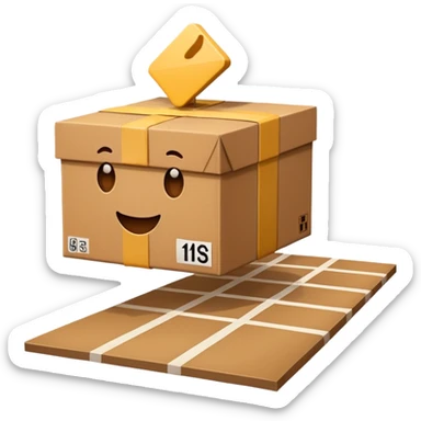 Box crossing a finish line sticker
