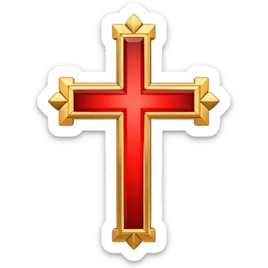 It will be a cross in the middle and four little crosses in between the big cross in the middle and add some colours to it that matches with the flag of the kingdom of jerusalem sticker