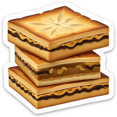 martabak manis-cinematic-realistic-martabak manis-dish-emoji,-depicted-as-a-single,-square-slice-of-sweet,-thick-martabak manis-with-a-rich,-indulgent-filling,-rendered-with-detailed-textures-and-vibrant,-appetizing-lighting sticker