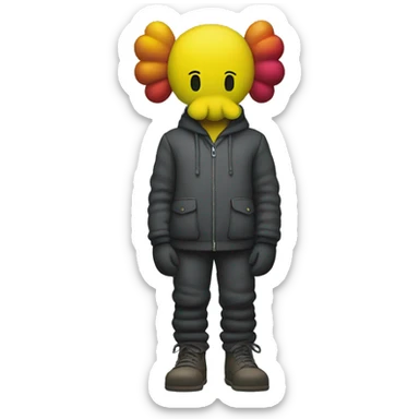 kaws colors sticker