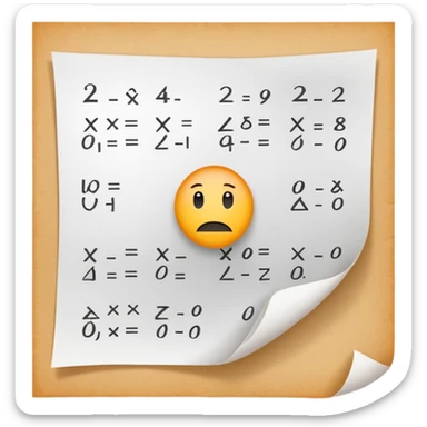 A paper with mathematic equations  sticker