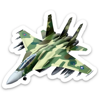 SU-35 Jet - Sukhoi (Model Year: 2020) (Iconic colour: Camouflage green) sticker
