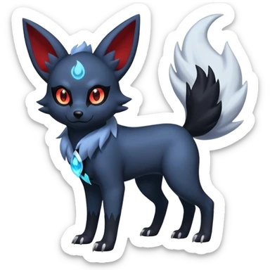 Poochyena-Zorua-Absol-Umbreon-fusion (full body) sticker