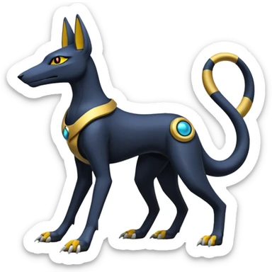 Heliolisk-Anubis-Lombax-Sergal-Umbreon-Cyclizar-Genesect-Pokémon, full body sticker
