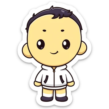sigmaboy with confident and calm expression, kind eyes, pronounced cheekbones sticker