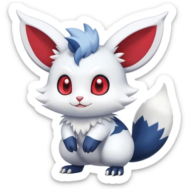 Shiny Furret-Minccino-Meowstic-Absol-Zangoose-Hybrid (Full body) sticker