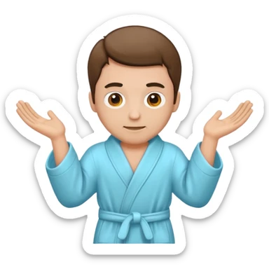Create a man in bathrobe  sticker