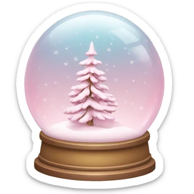 Pastel pink snow globe sticker