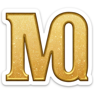 The word wonderful with glitter sticker