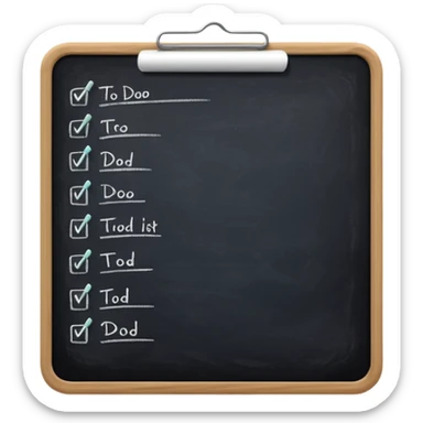 Todo list in a chalk board sticker