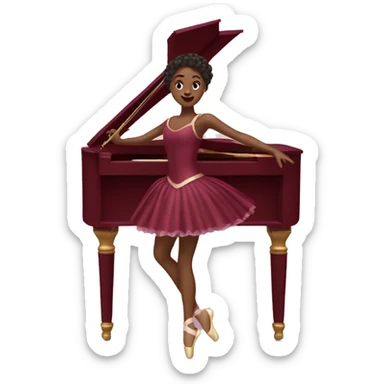 burgundy music box with ballerina sticker
