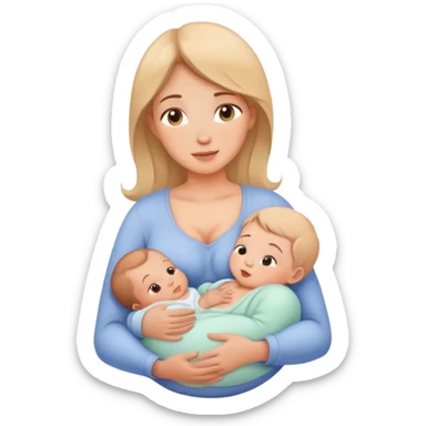 breastfeeding mother and baby sticker