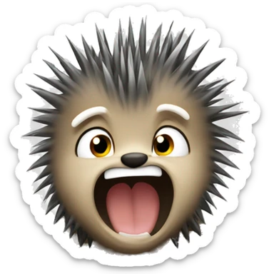 Porcupine cry sticker