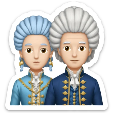 Two European bourgeoisies during the Age of Enlightenment sticker