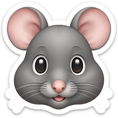 Un ratón cute volteando los ojos 🙄 como ese emoji SOLO LOS OJOS sticker