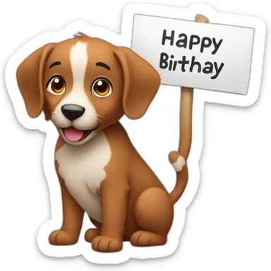 Any animal holding a sign that has “Happy Birthday Priya” sticker