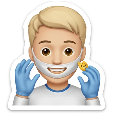 Un homme heureux qui enlève son masque de personne heureuse mais qui est malheureux au fond sticker