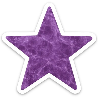 star with a purple marble texture, no background sticker