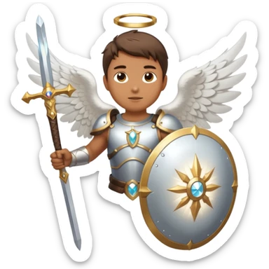 - 🛡️ Shield – symbolizing protection
- ⚔️ Sword – representing spiritual warfare
- 👼 Angel – the heavenly messenger
- ✨ Sparkles – highlighting his glory sticker