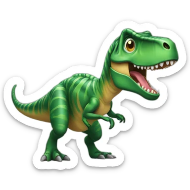 palmier sur un t rex sticker