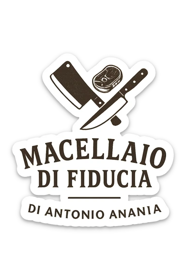 Macellaio chiamato "Macellaio di Fiducia di Antonio Ananìa" sticker
