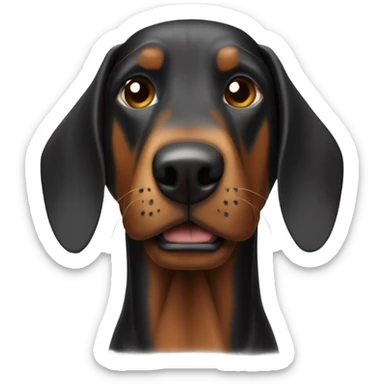 A Doberman in iron man’s suit sticker