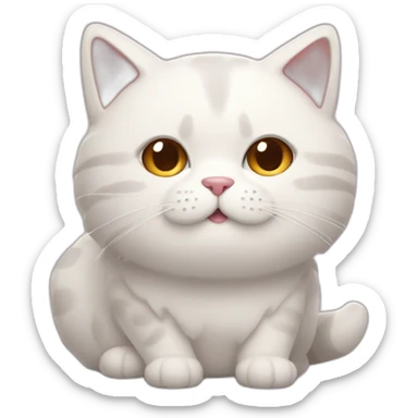The mix of a cat and a marshmallow sticker