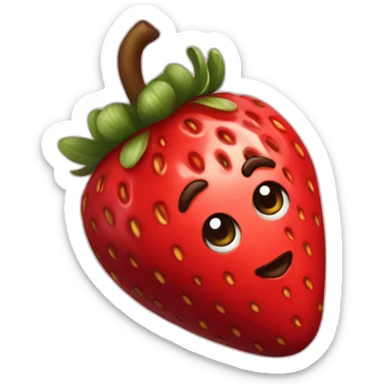 Strawberry covered in chocolate sticker
