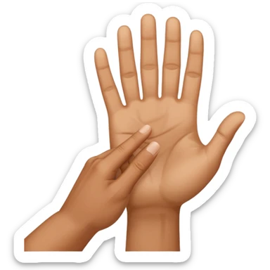 une main qui dit stop et on peut voir l'homme derriere sticker