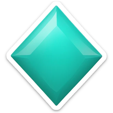 “Minimal emoji of Pix logo: turquoise diamond, smooth curves, clean modern look.” sticker