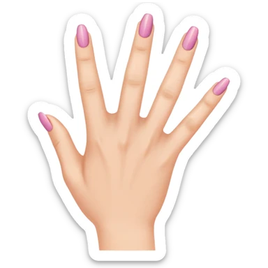 A woman's hand with manicured fingers gathered together sticker
