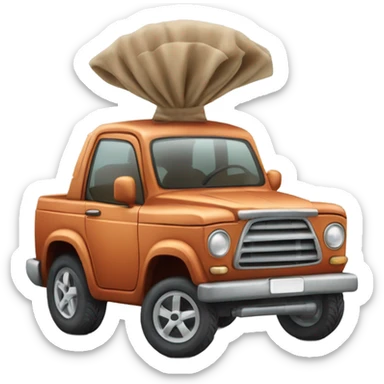 carro con turbinas de cohete sticker