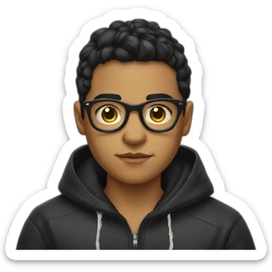 A metis boy with gangsta glasses  sticker