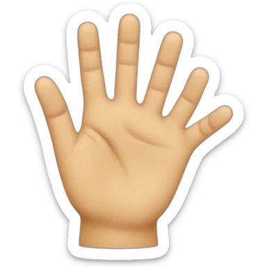 The two-hand glue with just the middle and index fingers raised sticker