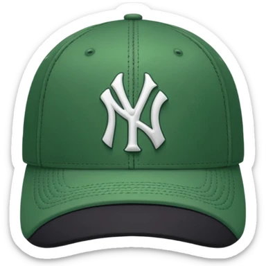 new york Yankee green cap sticker