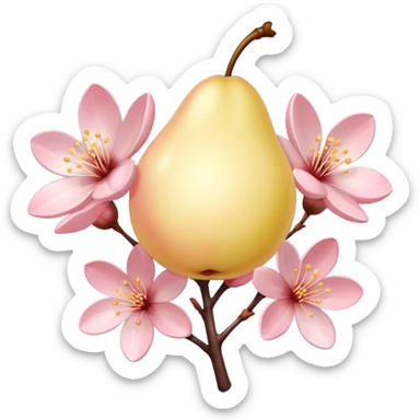 A creamy pastel yellow softly blushed with whisper-pink undertones and a milky pearlescent glow, like sunlight melting into cherry blossom air.  sticker