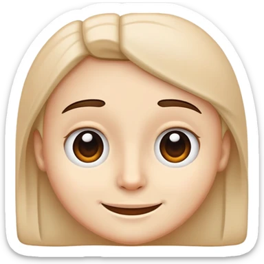 face with half a smile sticker