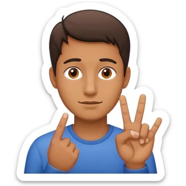 mano 1 dedo menos sticker