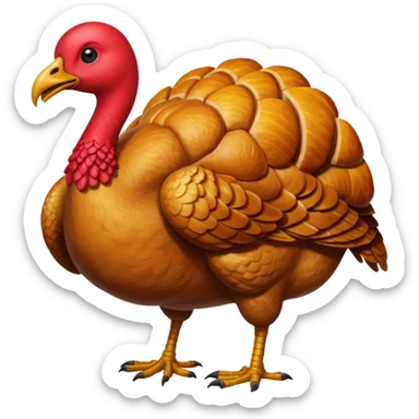 a headless turkey sticker