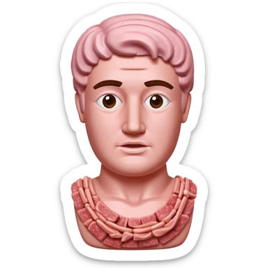  grecian Statue fine art made of spam meat sticker