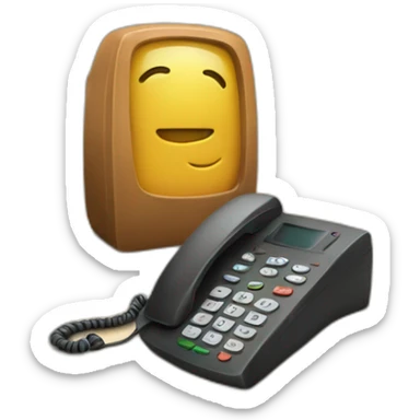 Téléphone sur une table sticker