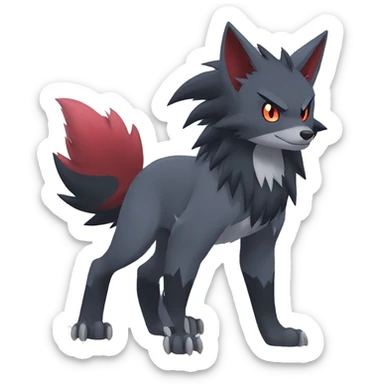 Zoroark-Mightyena-Zorua full body sticker