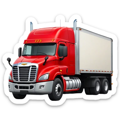 Cattle Truck - Freightliner Cascadia (Model Year: 2021) (Iconic colour: Red) sticker