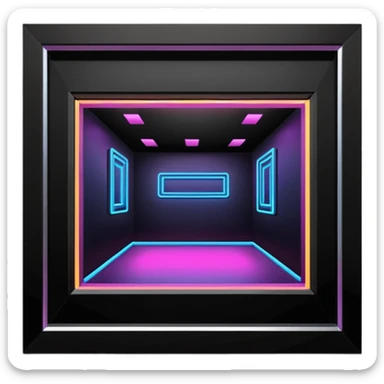 nightclub wtihout people. sticker