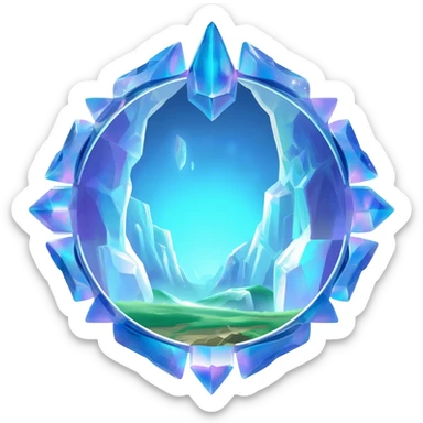 a portal to a secret rich world. sticker