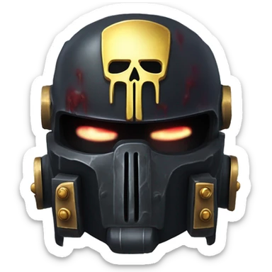 Warhammer 40k space marine bleeding helmet sticker