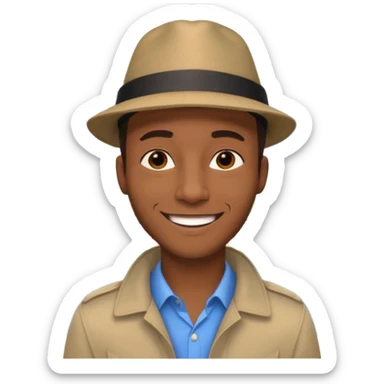 City Tour Guide black man  sticker